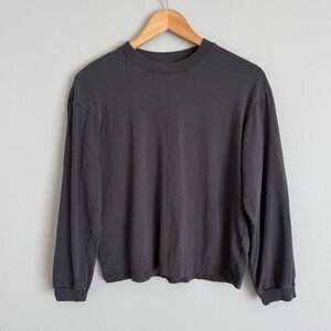 Madewell 100% Cotton Charcoal Top